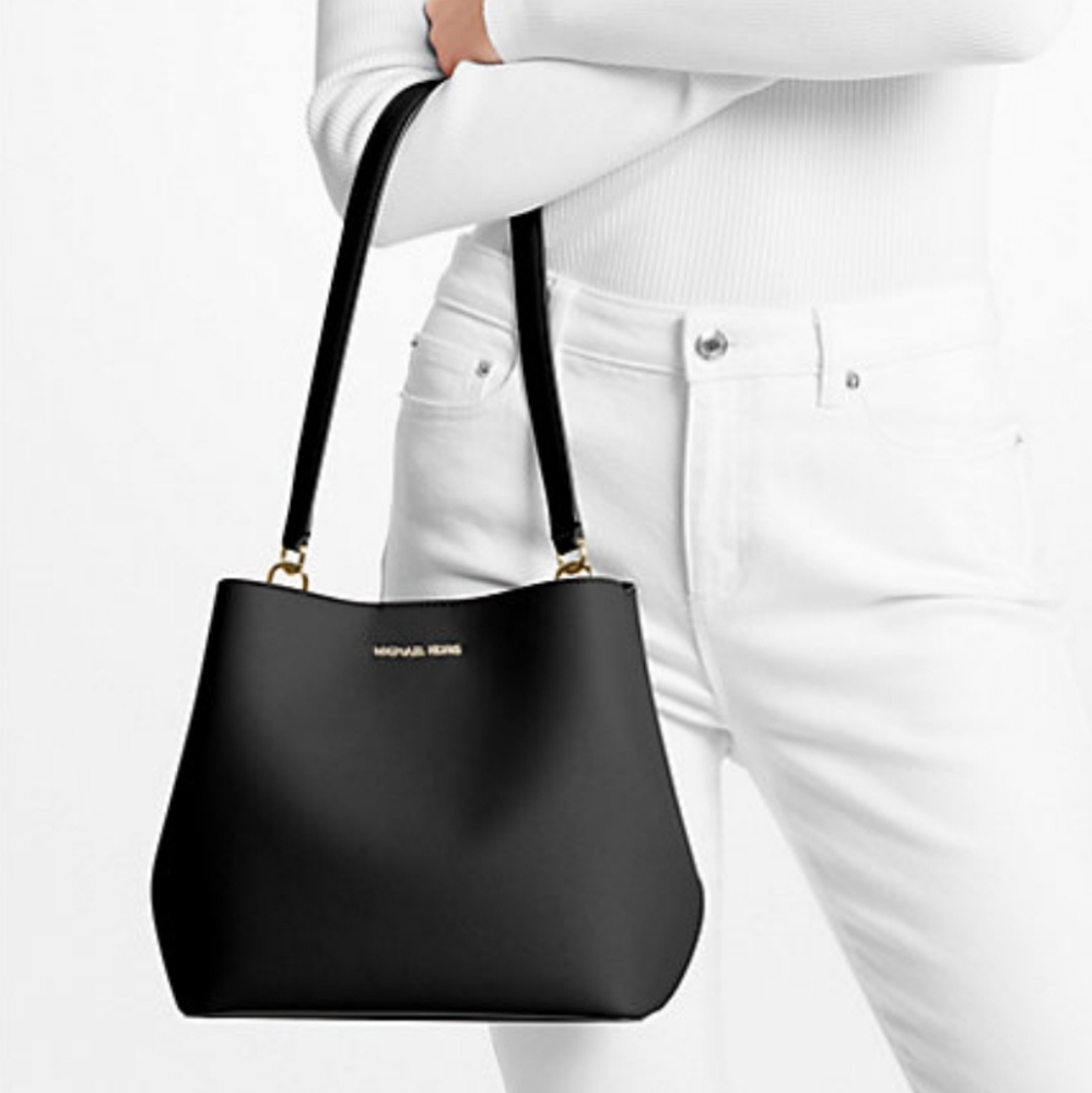 Michael Kors Pratt Medium Black Shoulder Bag - Picture 3 of 4